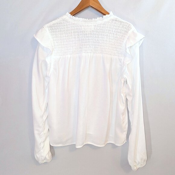 Cloth & Stone | Anthropologie Tencel Smocked Pullover Peasant Blouse | Medium - Picture 11 of 16